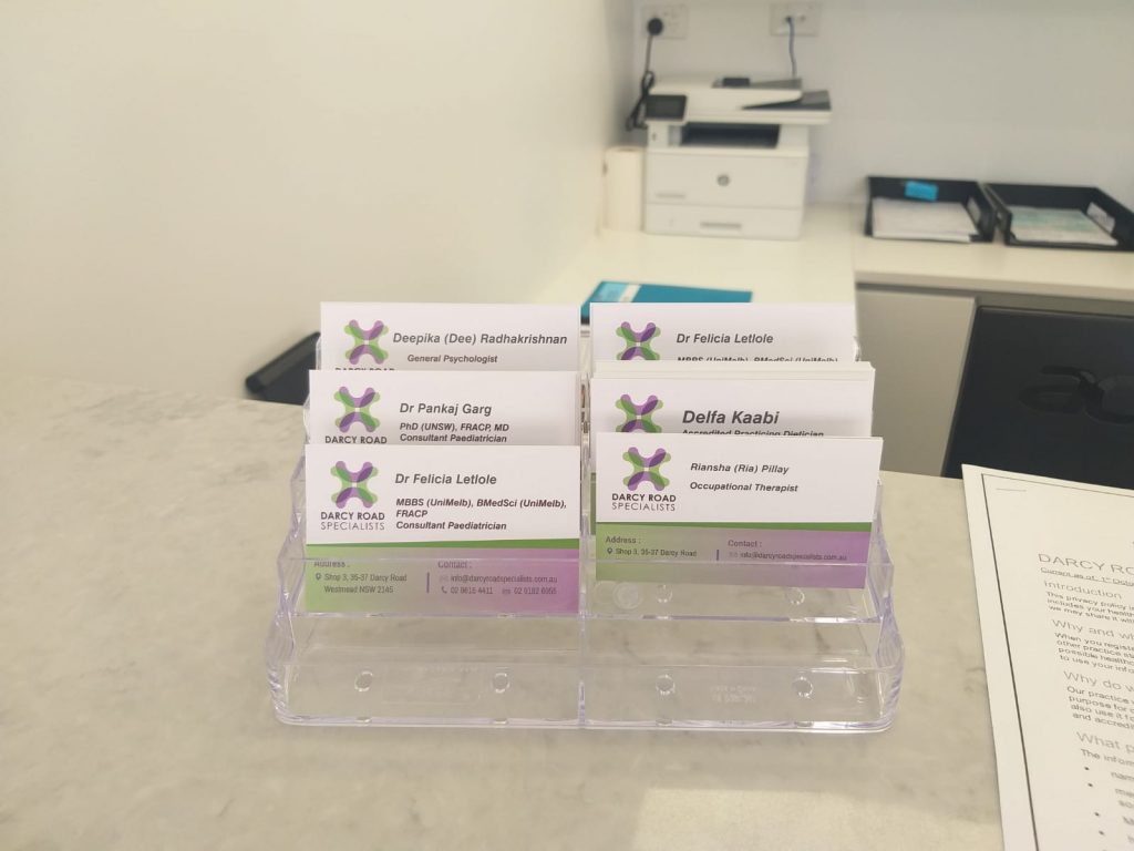 doctor visiting cards